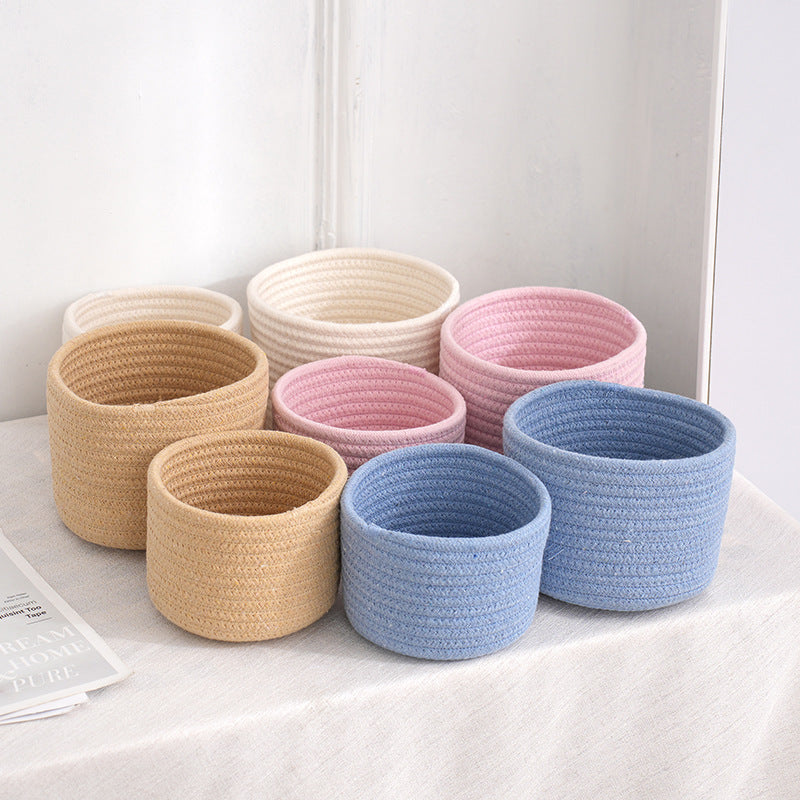 Desktop Storage Basket Hand-woven Without Handle