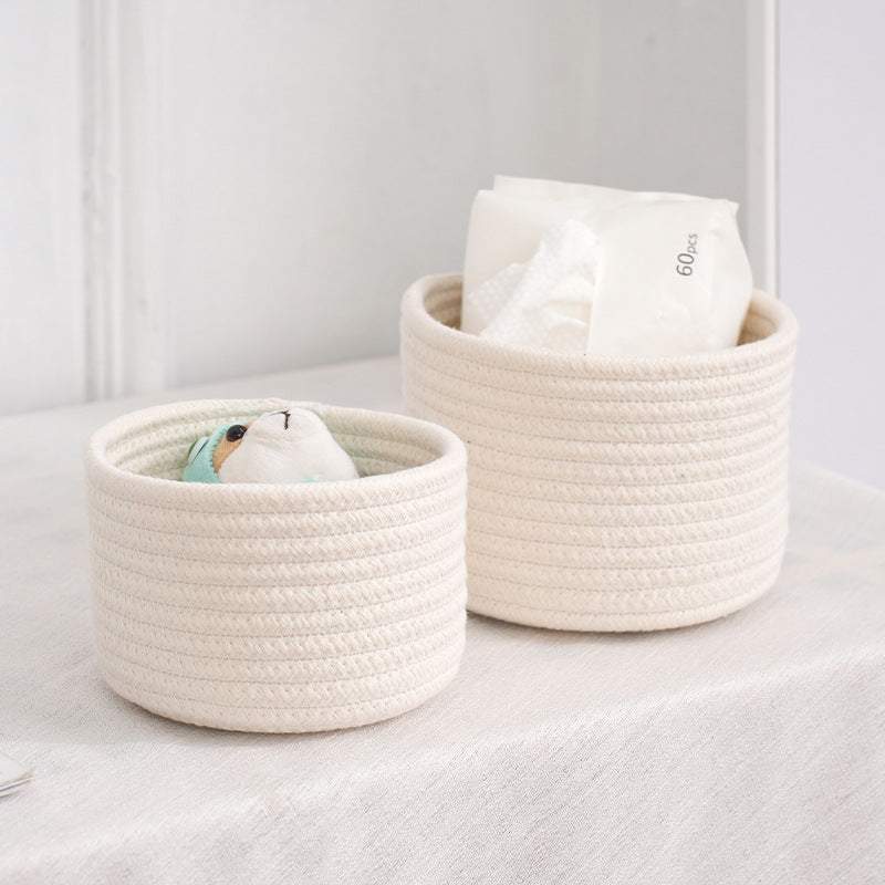Desktop Storage Basket Hand-woven Without Handle